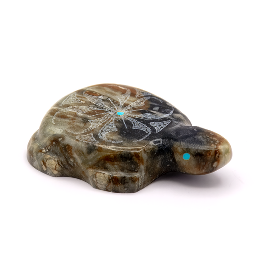 Picasso Marble Etched Turtle