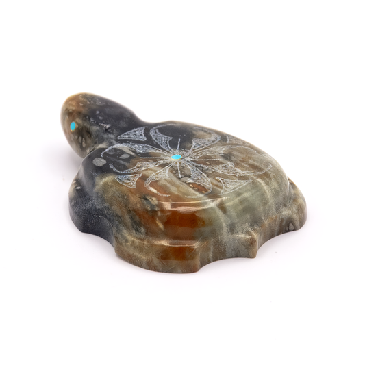 Picasso Marble Etched Turtle